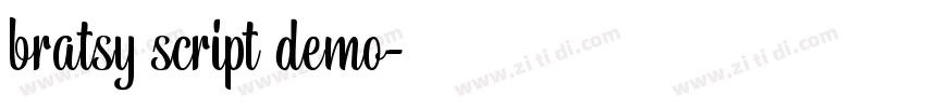 bratsy script demo字体转换